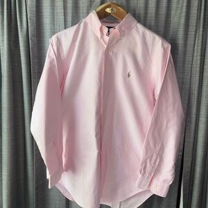 Pink Oxford Button Down Shirt  Classic Fit  Large Men’s Ralph Lauren